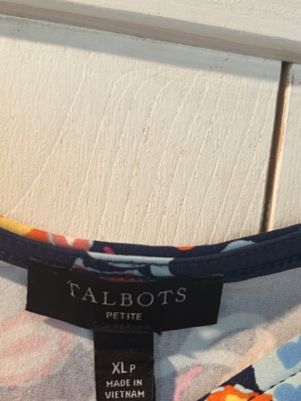 Talbots NWOT Effortless Jersey Floral Shift Dress XL Petite Midi - Picture 2 of 5